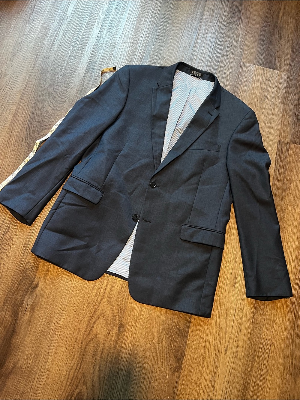 Tommy Hilfiger Mens 100% Wool Charcoal Suit Jacket Blazer 42R